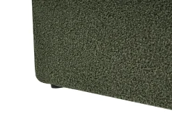 Letto con ottomano senza testata Bouclé DINAN 140 x 200 cm Verde scuro