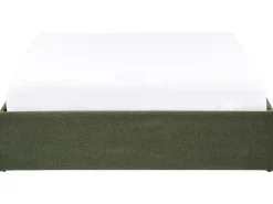 Letto con ottomano senza testata Bouclé DINAN 140 x 200 cm Verde scuro