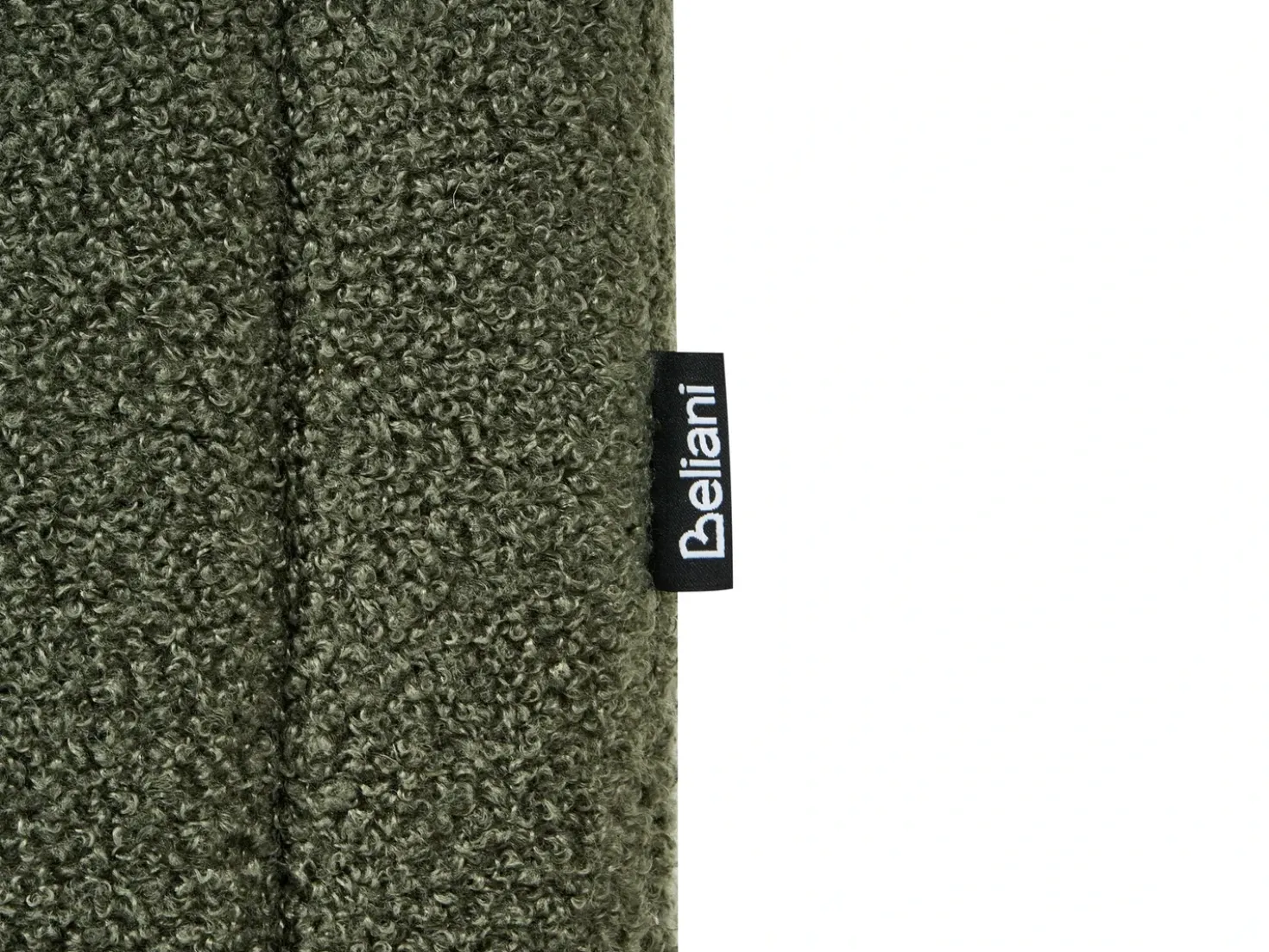 Letto con ottomano senza testata Bouclé DINAN 140 x 200 cm Verde scuro