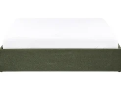 Letto con ottomano senza testata Bouclé DINAN 160 x 200 cm Verde scuro