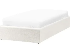 Letto con ottomano senza testata Bouclé DINAN 90 x 200 cm Bianco sporco