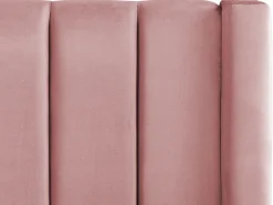 Letto con panca contenitore Velluto NOYERS 140 x 200 cm Rosa