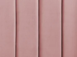 Letto con panca contenitore Velluto NOYERS 140 x 200 cm Rosa