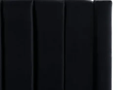 Letto con panca contenitore Velluto NOYERS 180 x 200 cm Nero
