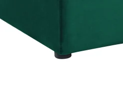 Letto con panca contenitore Velluto NOYERS 140 x 200 cm Verde smeraldo