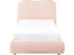 Letto contenitore Bouclé BLAGNAC 90 x 200 cm Rosa