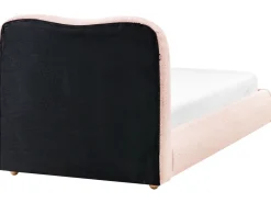Letto contenitore Bouclé BLAGNAC 90 x 200 cm Rosa