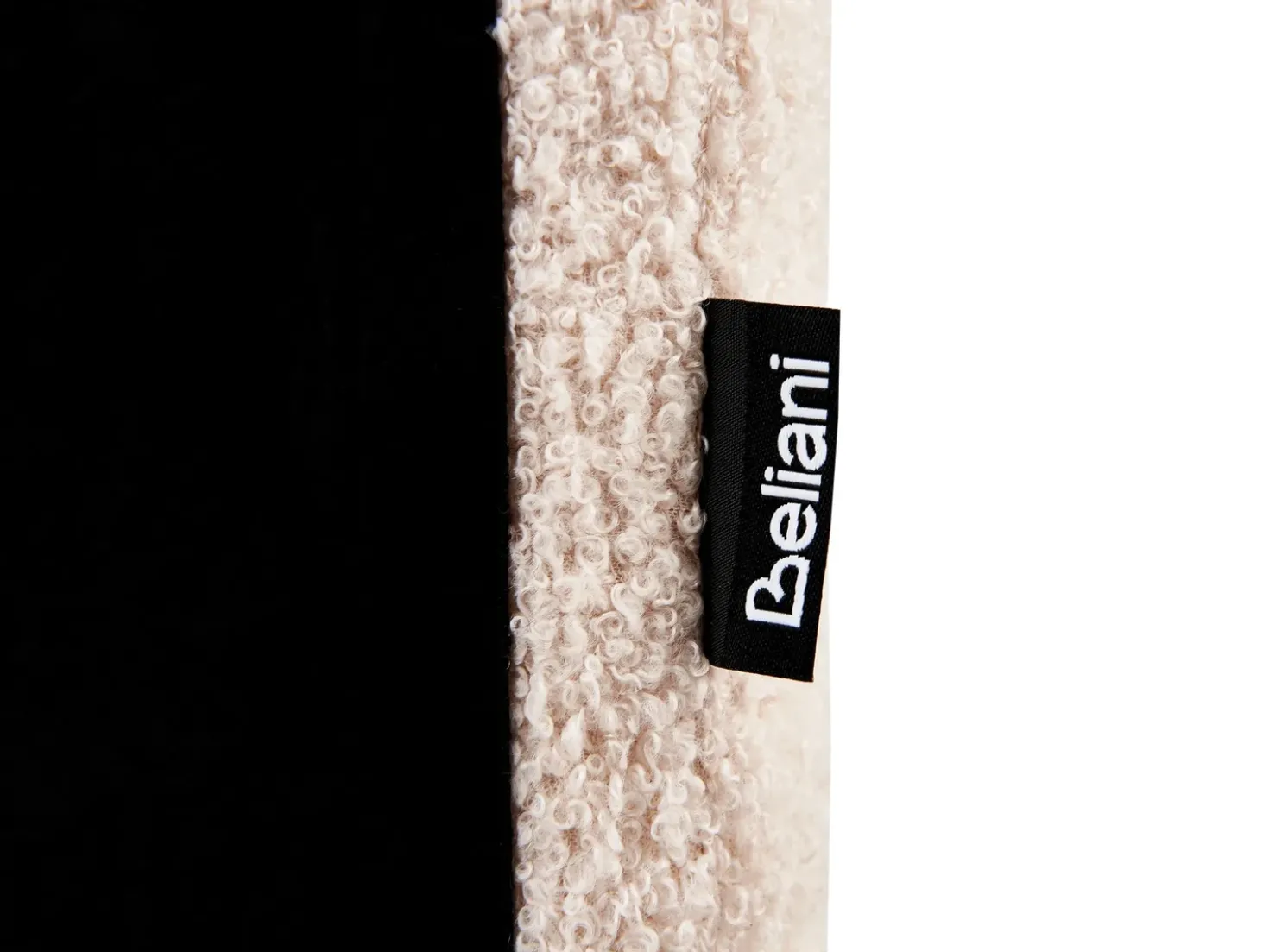 Letto contenitore Bouclé BLAGNAC 180 x 200 cm Beige chiaro