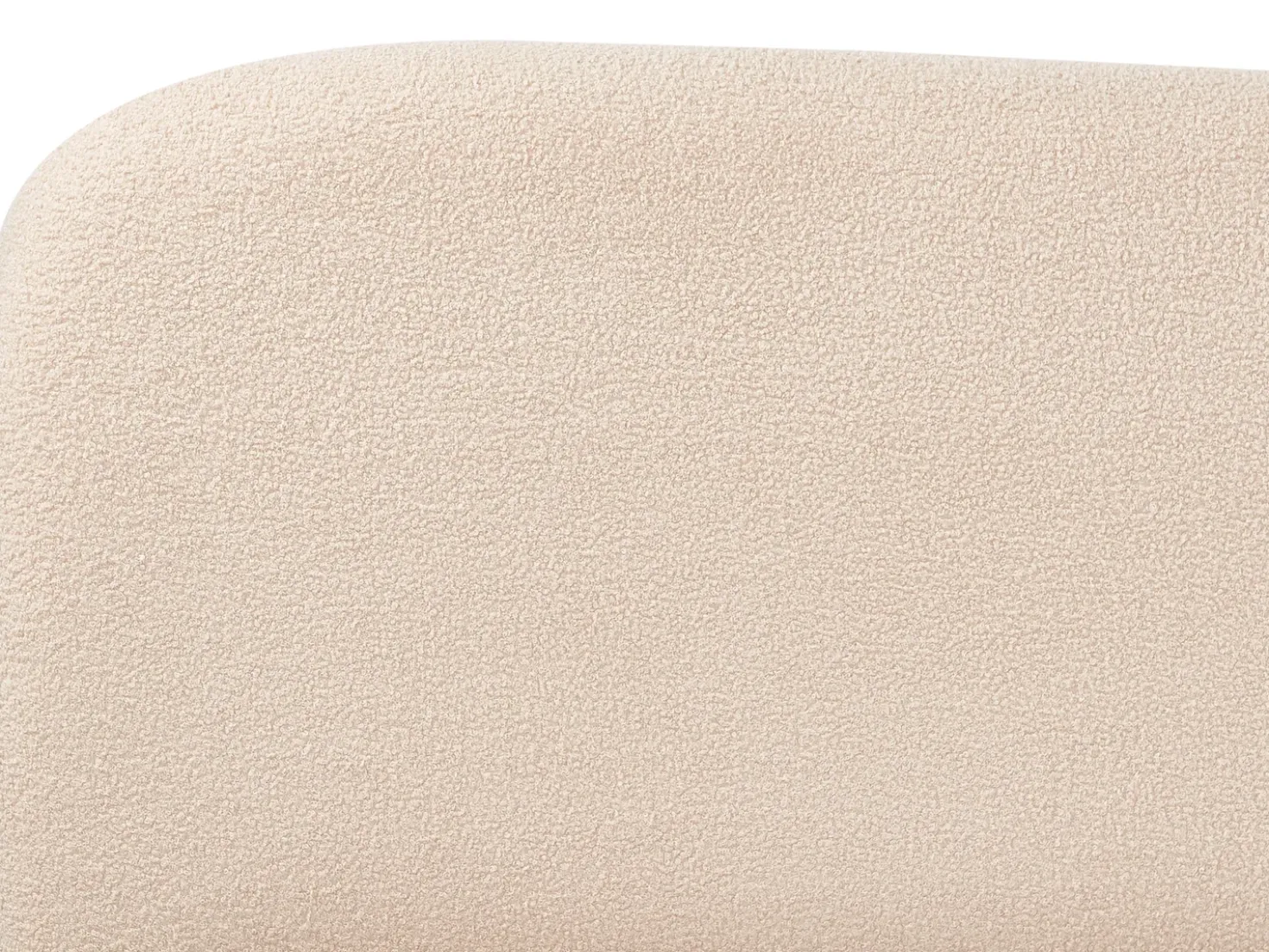 Letto contenitore Bouclé BLAGNAC 180 x 200 cm Beige chiaro