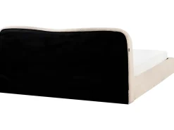 Letto contenitore Bouclé BLAGNAC 180 x 200 cm Beige chiaro