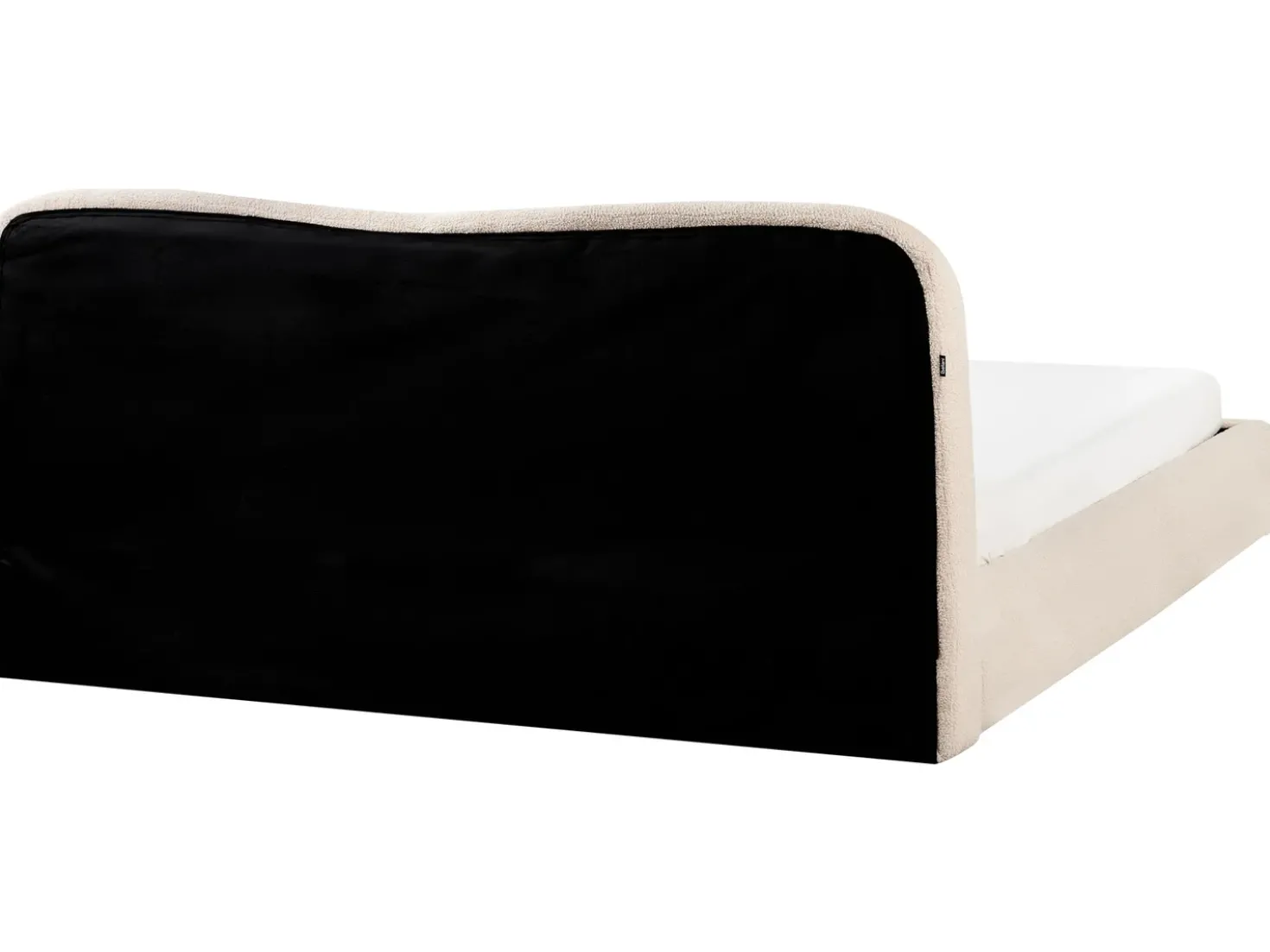 Letto contenitore Bouclé BLAGNAC 180 x 200 cm Beige chiaro