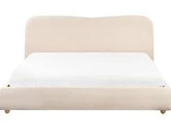 Letto contenitore Bouclé BLAGNAC 180 x 200 cm Beige chiaro
