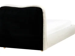 Letto contenitore Bouclé BLAGNAC 90 x 200 cm Bianco sporco