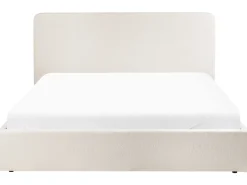 Letto contenitore Bouclé BRENON 180 x 200 cm Bianco sporco