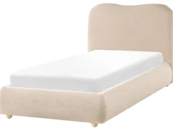 Letto contenitore Bouclé BLAGNAC 90 x 200 cm Beige