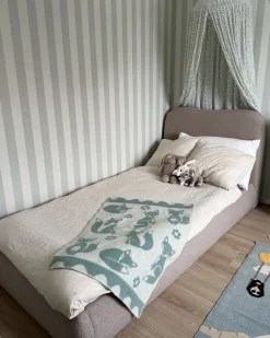 Letto contenitore Bouclé BLAGNAC 90 x 200 cm Beige