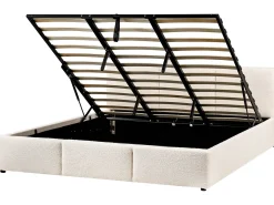 Letto contenitore Bouclé BOUSSE 180 x 200 cm Bianco sporco