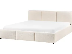 Letto contenitore Bouclé BOUSSE 180 x 200 cm Bianco sporco