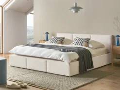 Letto contenitore Bouclé BOUSSE 180 x 200 cm Bianco sporco