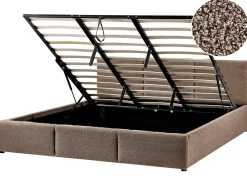 Letto contenitore Bouclé BOUSSE 180 x 200 cm Tortora