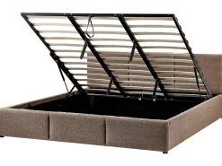 Letto contenitore Bouclé BOUSSE 180 x 200 cm Tortora