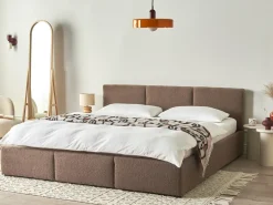 Letto contenitore Bouclé BOUSSE 180 x 200 cm Tortora