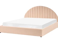 Letto contenitore Bouclé CHADENET 180 x 200 cm Rosa pesca