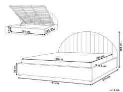 Letto contenitore Bouclé CHADENET 180 x 200 cm Rosa pesca