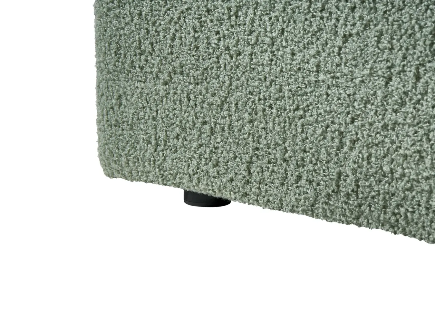Letto contenitore Bouclé LORIENT 140 x 200 cm Verde