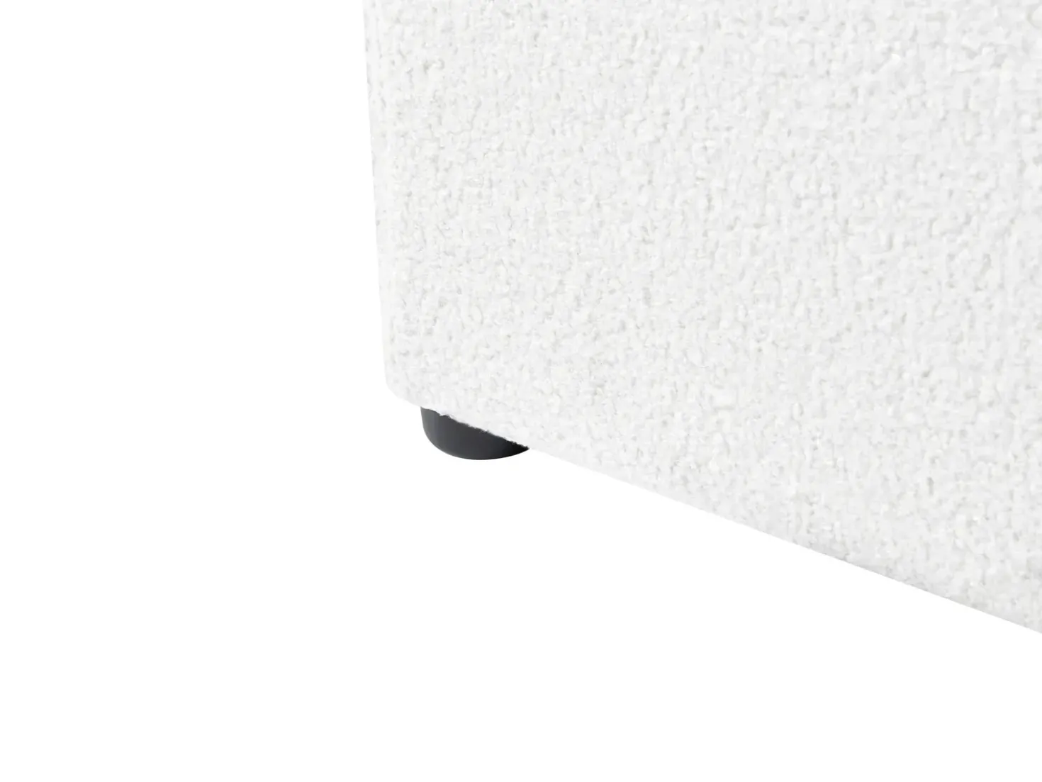 Letto contenitore Bouclé MONTLAUR 140 x 200 cm Bianco