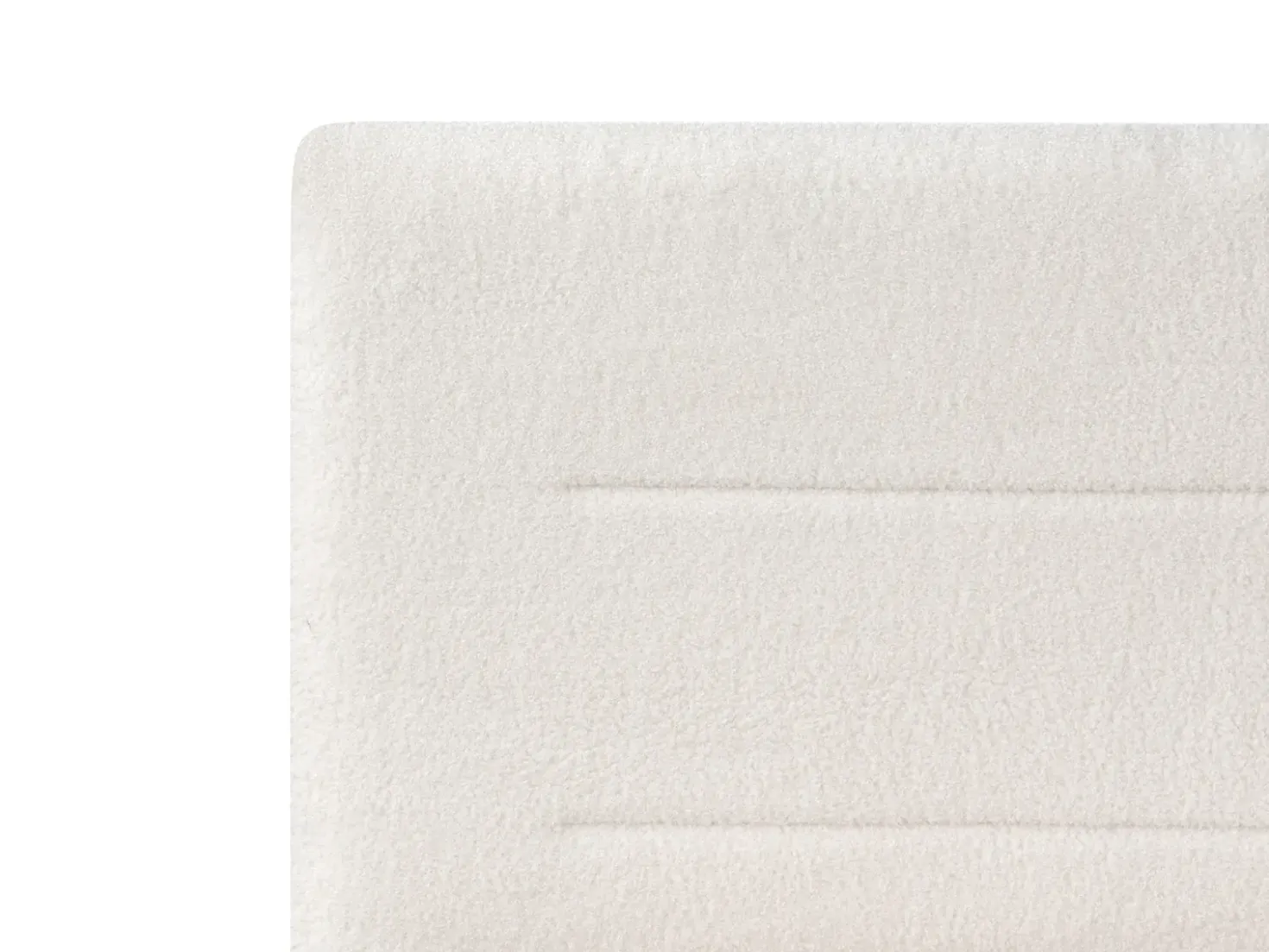 Letto contenitore Bouclé MASSOGNES 160 x 200 cm Bianco sporco