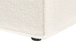 Letto contenitore Bouclé MOISSAC 160 x 200 cm Bianco sporco