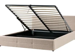 Letto contenitore Bouclé MASSOGNES 180 x 200 cm Beige
