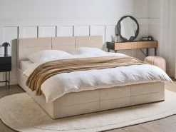 Letto contenitore Bouclé MASSOGNES 180 x 200 cm Beige