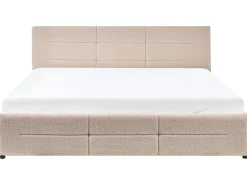 Letto contenitore Bouclé MASSOGNES 180 x 200 cm Beige