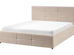 Letto contenitore Bouclé MASSOGNES 140 x 200 cm Beige
