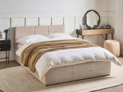 Letto contenitore Bouclé MASSOGNES 140 x 200 cm Beige