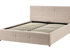 Letto contenitore Bouclé MASSOGNES 140 x 200 cm Beige