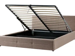 Letto contenitore Bouclé MASSOGNES 180 x 200 cm Tortora