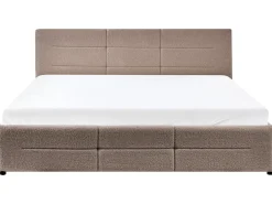 Letto contenitore Bouclé MASSOGNES 180 x 200 cm Tortora