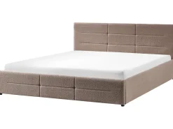Letto contenitore Bouclé MASSOGNES 180 x 200 cm Tortora