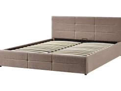 Letto contenitore Bouclé MASSOGNES 180 x 200 cm Tortora