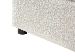 Letto contenitore Bouclé MASSOGNES 140 x 200 cm Bianco sporco