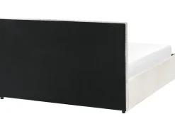 Letto contenitore Bouclé MASSOGNES 140 x 200 cm Bianco sporco