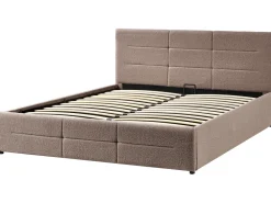 Letto contenitore Bouclé MASSOGNES 160 x 200 cm Tortora