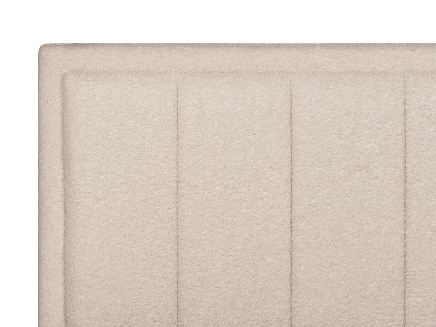 Letto contenitore Bouclé MONTLAUR 140 x 200 cm Beige