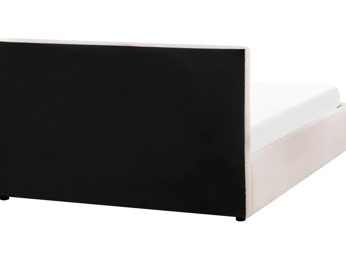 Letto contenitore Bouclé MONTLAUR 140 x 200 cm Beige