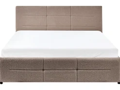 Letto contenitore Bouclé MASSOGNES 140 x 200 cm Tortora