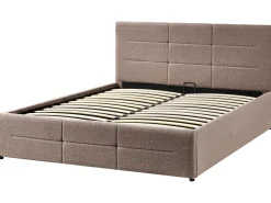 Letto contenitore Bouclé MASSOGNES 140 x 200 cm Tortora