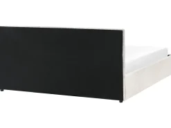 Letto contenitore Bouclé MASSOGNES 180 x 200 cm Bianco sporco